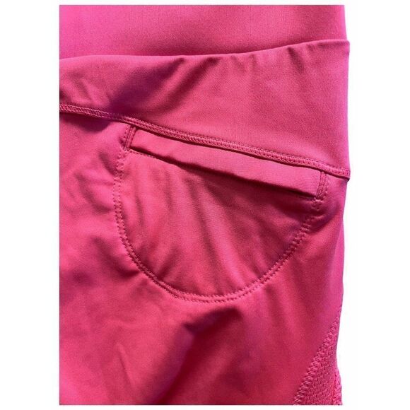 Stella McCartney X Adidas Womens Cropped Athletic Leggings Mid Rise Pink Medium - Picture 3 of 7